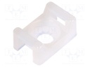 Cable tie holder; polyamide; UL94V-2; black; Tie width: 2.5÷4.8mm