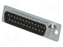D-Sub; PIN: 25; plug; male; soldering; for cable; gold flash; 250V