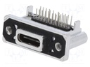 Socket; USB C; THT; angled 90°; USB 3.1; IP67; gold-plated; 5A