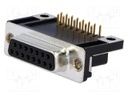 D-Sub; PIN: 15; socket; female; 14,1mm standard; Locking: screws