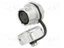 WY16; socket; female; PIN: 2; IP67; 15A; soldering; 500V; 2mm2; 14AWG