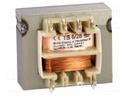 Transformer: mains; 6VA; 230VAC; 25V; 0.2A; Leads: solder lugs; IP00