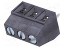 PCB terminal block; angled 90°; 3.81mm; ways: 3; on PCBs; 1mm2