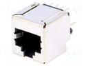 Socket; RJ45; PIN: 8; Layout: 8p8c; Press-Fit; straight; 16.82mm