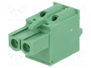 Pluggable terminal block; 5mm; ways: 2; straight; plug; female
