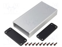 Enclosure: shielding; X: 84mm; Y: 160mm; Z: 28mm; aluminium; natural