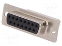 D-Sub; PIN: 15; plug; female; w/o contacts