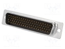 D-Sub HD; PIN: 78; plug; male; stamped and formed contacts; black