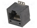 Socket; RJ45; PIN: 8; gold-plated; Layout: 8p8c; SMT; vertical