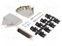 D-Sub; PIN: 25; plug; male; shielded; soldering; for cable; black
