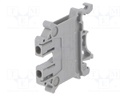 Splice terminal: rail; 0.2÷4mm2; ways: 1; terminals: 2; grey