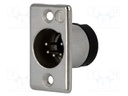 Socket; XLR; male; PIN: 5; straight; soldering; Contacts: brass; 50V
