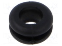 Grommet; black; UL94HB; TPR