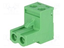 Pluggable terminal block; 5mm; ways: 2; straight; plug; female