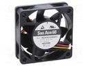 Axial Fan, 24 V, DC, 60 mm, 20 mm, 18.4 cu.ft/min, 0.52 m³/min