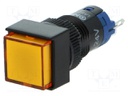 Switch: push-button; Pos: 2; SPDT; 0.5A/250VAC; 1A/24VDC; orange