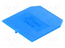 End/partition plate; Application: ZUG-G10; blue; Width: 1.5mm