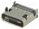 Socket; USB C; SMT; angled 90°; USB 3.1
