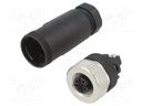 Plug; M12; PIN: 5; female; A code-DeviceNet / CANopen; for cable