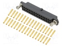 17+17 Pos. Female DIL 22AWG Cable Conn.