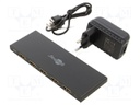 Splitter; HDCP 2.2,HDMI 2.0; black; Out: HDMI socket x4