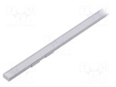 Profiles for LED modules; white; surface; white; L: 1m; aluminium