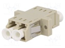 Connector: fiber optic; socket,coupler; multi mode duplex (MM)