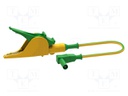 Test lead; 36A; angular banana plug 4mm,aligator clip; Len: 1.5m