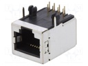 Socket; RJ45; PIN: 8; Cat: 5; shielded; gold-plated; Layout: 8p8c