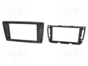 Radio mounting frame; Škoda; 2 DIN; black