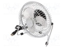 Fan: DC; 3W; 5V; Ø: 150mm; Len: 1m; 190x185x100mm; Plug: straight