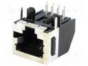 Socket; RJ45; PIN: 8; Layout: 8p8c; THT; on PCBs