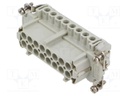Connector: HDC; contact insert; female; CNE; PIN: 16; 16+PE; 16A