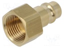 Quick connection coupling; NW7,2 connector pipe; 0÷35bar
