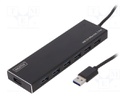 Hub USB; USB 3.0; black; Number of ports: 7; 5Gbps