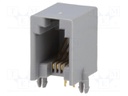 Socket; RJ9; PIN: 4; Contacts: phosphor bronze; gold-plated; THT