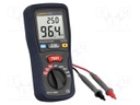 Meter: insulation resistance; LCD; VAC: 0÷750V; VDC: 0÷1kV