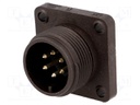 Connector: circular; socket; Series: CM; IP67; PIN: 6; male; 10A; 50V