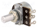 Potentiometer: shaft; single turn; 10kΩ; 200mW; ±20%; on panel; 6mm