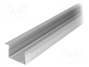 Profiles for LED modules; recessed; natural; L: 2m; aluminium