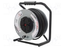 Extension lead; reel,with non-rotating sockets; Sockets: 4; 40m