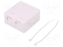 Socket; RJ45 housing; unshielded,Keystone; Colour: white; female
