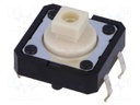 Microswitch TACT; SPST-NO; Pos: 2; 0.05A/24VDC; THT; none; 1.27N
