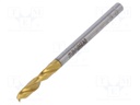 Drill bit; for metal; Ø: 3mm; L: 46mm; HSS-CO; Features: grind blade