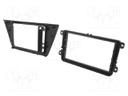 Radio mounting frame; VW; 2 DIN; black gloss