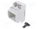 Enclosure: for DIN rail mounting; Y: 90.5mm; X: 53.5mm; Z: 62mm