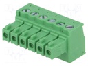 Pluggable terminal block; 3.5mm; ways: 6; straight; plug; female