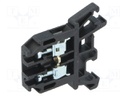 Splice terminal: rail; 0.5÷2.5mm2; ways: 1; terminals: 2; black