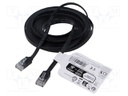 Patch cord; U/UTP; 6; stranded; Cu; PVC; black; Len: 5m; 32AWG