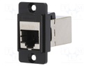 Coupler; DUALSLIM; Cat: 6; shielded; Layout: 8p8c; 29mm; Mat: metal